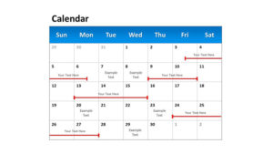 Work Arrangement Calendar template for gantt chart ppt