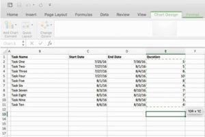 How to Create a Basic Gantt Chart in Excel 2016