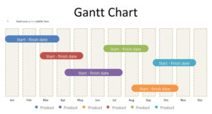 Color PPT for gantt charts templates