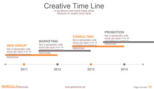 Creative Time Line for gantt charts templates