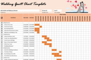 Wedding Gantt Chart Excel Template-GanttCharts.net