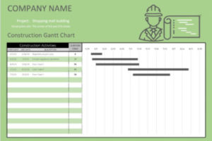 Construction Gantt Chart Excel Template-GanttCharts.net